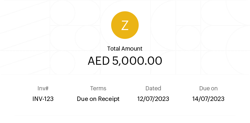 الفواتير الاحترافية على Zoho Books